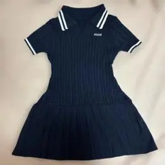 ケーブルニット ミニワンピース 半袖
