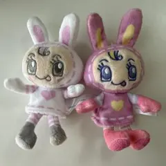 【新品未使用】ベリエ 白 ピンク ぬいぐるみ キーホルダー