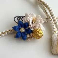 26④帯飾り 帯留め 髪飾り 振袖 卒業袴用 和装小物 つまみ細工 ちりめん細工