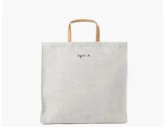 agnesb アニエスベー　ツイード　トートバッグ グレー キャンバストート