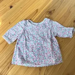 【美品】ジョジョママンべべ　花柄　シャツ　ベビー　70