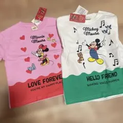 Tシャツ ミッキーミニー リンクコーデ 兄妹 110.90