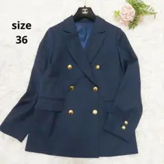 green label relaxing 金ボタン 紺ブレ ダブルジャケット