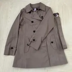 【ReFLEcT リフレクト】カーキ色　ダブルブレスト トレンチコート　サイズM