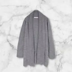 イッツデモ グレー ショールカラー カーディガン 長袖