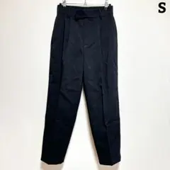 スラックス 黒 ブラック S ズボン パンツ テーパード 日本製 フォーマル
