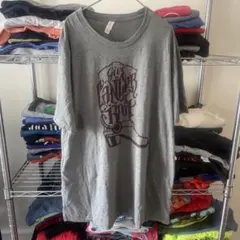 90sヴィンテージCANVASキャンバスXLグレーtシャツUSA直輸入メンズ古着