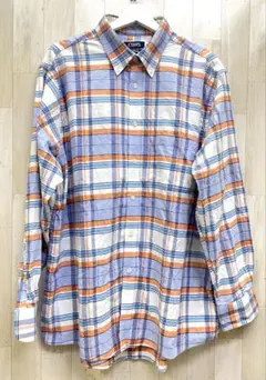 CHAPS チャップス CLASSIC FIT 形態安定 チェック柄 長袖シャツ