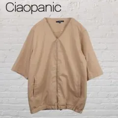 Ciaopanic ジップアップ半袖ブルゾン M ベージュのサムネイル