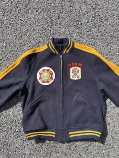 60s VFW ウールスタジャン TALON ZIP バーシティ ワッペン