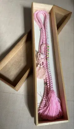 ピンク 編み込み 帯締め