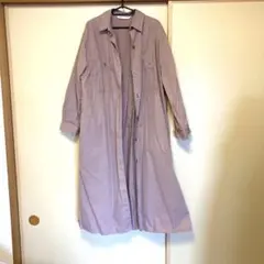 ZARA ピンクベージュ ロングシャツコート