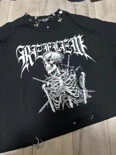 REFLEM スカルプリント 半袖Tシャツ リング装飾のサムネイル