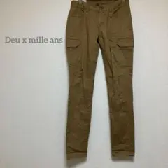 【ドゥミルアンズ】 美品　ブラウン ワークパンツ ポケット　綿　b557
