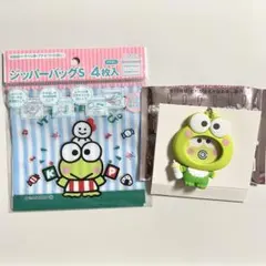 【匿名】サンリオ フォトバッジ付きマスコット　けろけろけろっぴ ドンキ限定