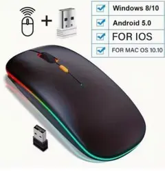 【新品 未使用品】LED7色発光ワイヤレスマウス2.4GHz 2025モデル