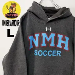 usa古着 UNDERARMOUR パーカー　グレー　サッカー