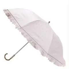 新品ジルスチュワートラメドットカットジャカードフリル晴雨兼用