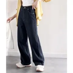 クラシカルエルフ/ハイウエストワイドデニムパンツ/新品