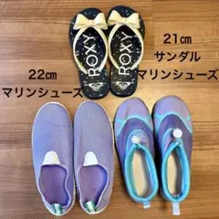 ROXY ビーチサンダル 21cm マリンシューズ 21㎝　22cm セットのサムネイル