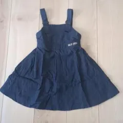 mezzo piano デニム地　ジャンパースカート　ワンピース　90