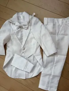 キッズ用 ホワイト タキシード セットアップ セレモニー