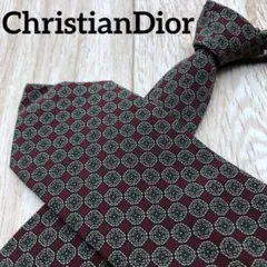 ✨極美品✨ChristianDior ネクタイ 掌紋ドット ブラウン シルク