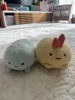 すみっコぐらし　スーパーもーちもちぬいぐるみ　えびふらい　タピオカ青 セット