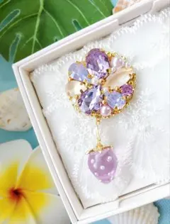 【箱発送】夏 苺 紫 綺麗 トロピカルcolor♡中サイズ