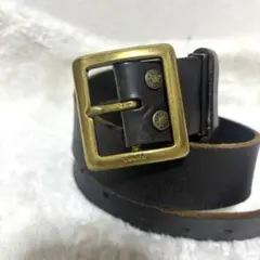 【希少】LEVI'S リーバイス レザー ベルト ブラック ゴールド