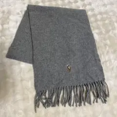 Polo Ralph Lauren グレー ウール100%マフラー
