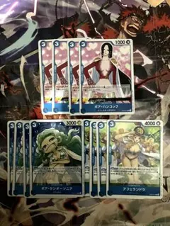 ハンコックアフェランドサンダーソニアワンピースカード九蛇海賊団