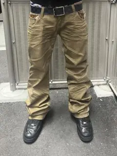 ダークデニム フレアパンツ ベルト付き swag y2k drip yoko - メルカリ