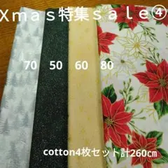 ◇Ｘｍａｓ特集ｓａｌｅ④◇cotton4枚セット計260㎝