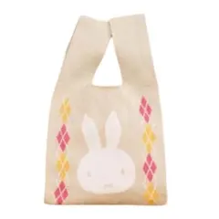 ミッフィー　ニットバッグ　ベージュ