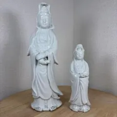 美品】仏教美術 観音 仏像 白磁 置物 インテリア 工芸品 美術品 A1240