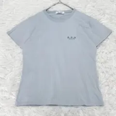 アーヴェヴェ ミッシェルクラン Tシャツ 水色 ブルー 胸ロゴ 綿100% 定番のサムネイル