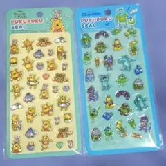 ぷくぷくシール くまのプーさん モンスターズ・インク 2シートセット