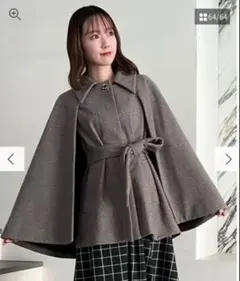 dazzlin ケープジャケットコート グレー