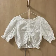 クロップド トップス 白