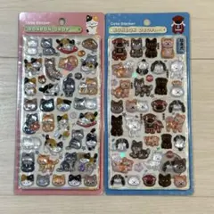 【正規品】ボンボンドロップシール　和柄　和犬　和猫　2点セット
