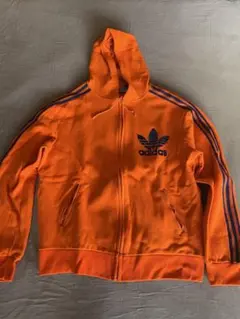 adidas 70s デカロゴ ビンテージ フルジップ パーカー
