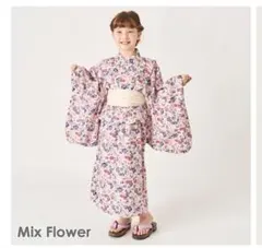 セパレート浴衣 浴衣ドレス 花柄 エバークローゼット