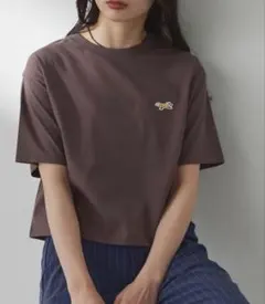 PENNEYS 別注 刺繍 ショート丈 半袖Tシャツ ブラウン•新品タグ付きのサムネイル