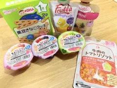 離乳食セット/黒豆きなこクッキー/トマトリゾット/ジュレ/ジュース/WAKODO