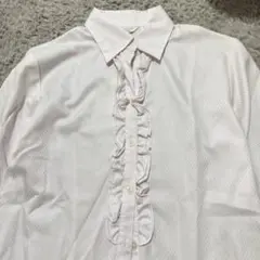 ORIHICA Rhyme フリル付き長袖シャツ M 成人式　就活　シャツ