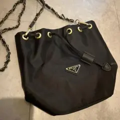 PRADA ノベルティ　巾着　チェーン　ショルダーバッグ