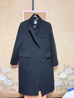 ロングコート ブラック ダブルボタン
