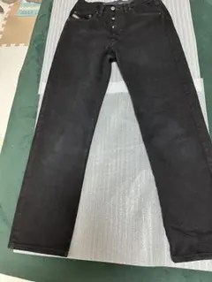 ディーゼル》Y2Kダメージ濃紺ストレートデニム28イタリア製メンズ革 