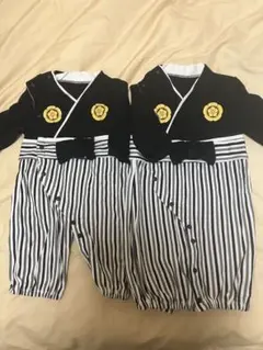 ストライプ 着物風ドレス 50~70